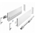 Guide per cassetti Axispro Soft close estrazione totale con Spondina Bianco C mm.167 varie lunghezze  GTV